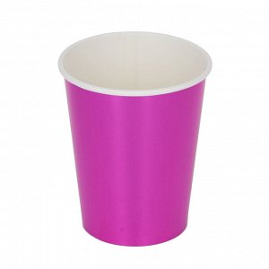 Набор стаканов бумажных, с фольгированным слоем, 2 цвета, красный, розовый, 230 гр.
