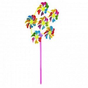 SILAPRO Ветрячок детский Цветочки, 6 насадок, 49см, d21см, пластик