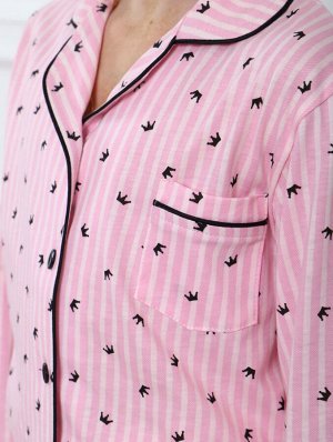 Пижама МЛШ-20 "Модная" розовый-черный