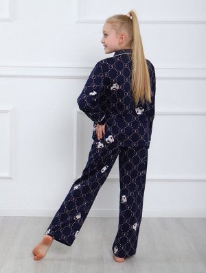 Пижама МЛШ-20 "Модная" синий-белый