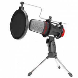 Микрофон Marvo MIC-02, гибкая стойка, 3,5 мм, кабель 1,5 м, чёрный