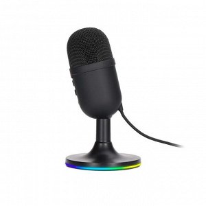 Микрофон Marvo MIC-06 BK, подставка, 3.5мм, кабель 1,8, чёрный