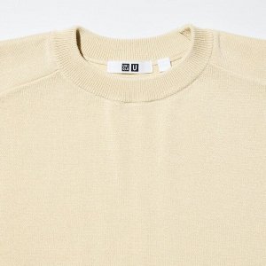 UNIQLO - свитер с круглым вырезом и широкими рукавами - 09 BLACK