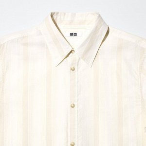 UNIQLO - свободная длинная рубашка в полоску - 30 NATURAL