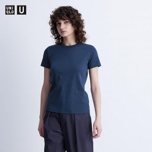 UNIQLO - футболка стандартного кроя с круглым вырезом - 69 NAVY