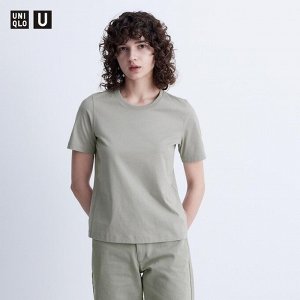 UNIQLO - футболка из хлопка Supima - 04 GRAY