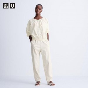 UNIQLO - свободные брюки на резинке - 01 OFF WHITE