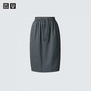 UNIQLO - объемная юбка ниже колен - 37 BROWN