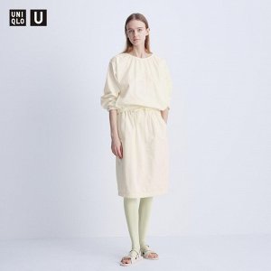 UNIQLO - объемная юбка ниже колен - 01 OFF WHITE