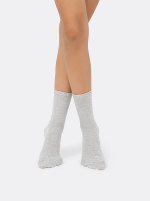 Детские высокие носки в оттенке светло-серый меланж (1 упаковка по 5 пар)