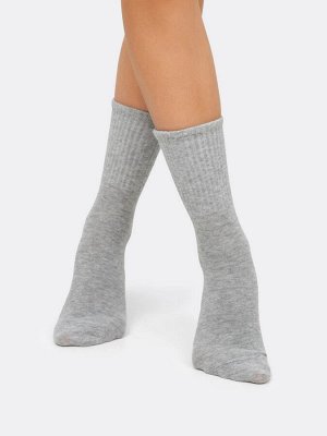 Детские высокие носки в оттенке серый меланж (1 упаковка по 5 пар)