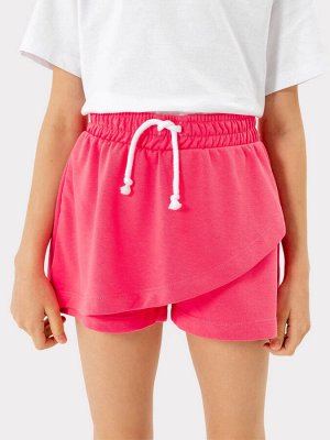 Шорты-юбка розового оттенка для девочек