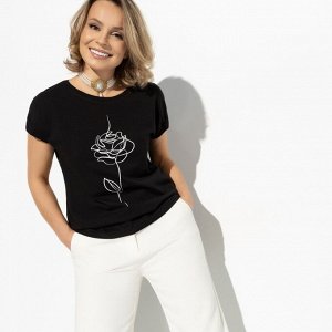 Футболка, Точно знаю ответ (black flower)