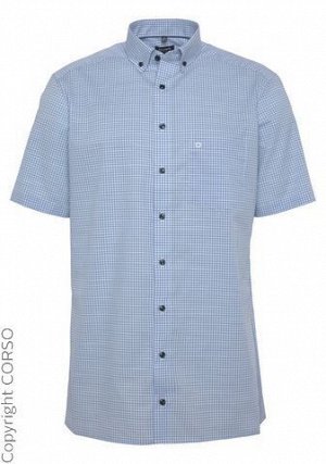 рубашка бренд OLYMP Fashion Рубашка с коротким рукавом (Kurzarmhemd)Цвет изделия: синий Бренд: OLYMP Модный ассортимент: He. Размерная категория рубашек: рубашка с короткими рукавами нормального разме