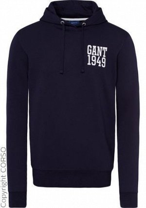 кофта бренд Gant Толстовка с капюшоном (Ga Hoodie)Цвет изделия: вечерний синий Бренд: Gant Ассортимент: He. Размерная категория трикотаж/свитшот: толстовка с капюшоном нормального размера от Gant, лег
