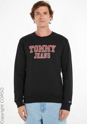кофта бренд Tommy Jeans толстовка Tjm Reg Entry (Sweatshirt Tjm Reg Entry)Цвет изделия: черный Бренд: Tommy Jeans Ассортимент: He. Категория размеров Knit/Sweat: Обычные размеры Модный фирменный принт