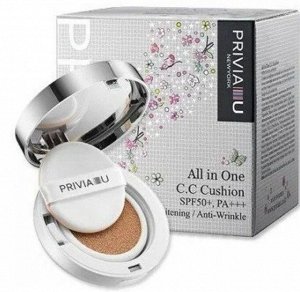 Privia СС-крем кушон с дополнительным блоком All In One C.c. Cushion № 23 SPF50, 14 г