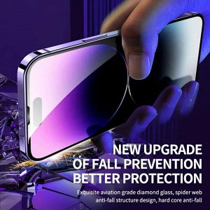 Защитное стекло на экран смартфона 9HD PRIVACY PREMIUM анти-шпион для Iphone + установочный кейс