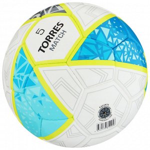 Футбольный мяч TORRES Match, F323975, ручная сшивка, 32 панели, р. 5, PU