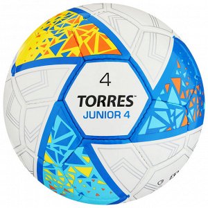 Мяч футбольный TORRES Junior-4 F323804, PU, ручная сшивка, 32 панели, р. 4