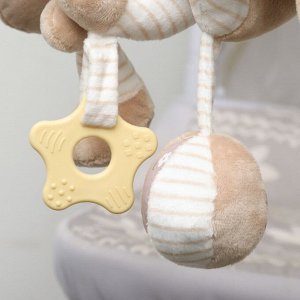 Растяжка - спираль с игрушками дуга на коляску / кроватку для малышей 0+ «Слоник Няша», Крошка Я