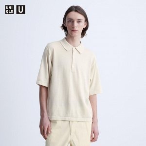 UNIQLO - трикотажная рубашка-поло с коротким рукавом - 69 NAVY