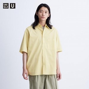 UNIQLO - стильная мужская рубашка оверсайз - 41 YELLOW