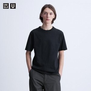 UNIQLO - повседневная футболка с круглым вырезом - 09 BLACK