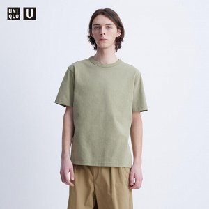 UNIQLO - повседневная футболка с круглым вырезом -  52 GREEN