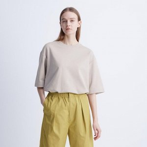 UNIQLO - хлопковая футболка оверсайз AIRism -  00 WHITE