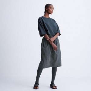 UNIQLO - хлопковая футболка оверсайз AIRism с окантовкой - 00 WHITE