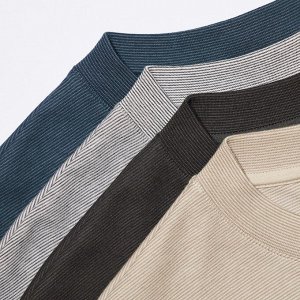 UNIQLO - хлопковая футболка оверсайз AIRism с окантовкой - 67 BLUE