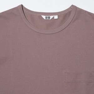 UNIQLO - футболка с карманом на груди AIRism - 00 WHITE