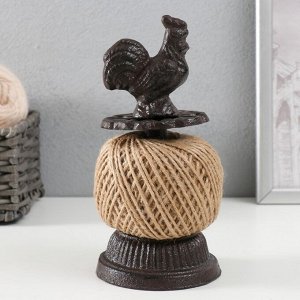 Фигурка-катушка для ниток чугун «Петушок», 10x10x20 см