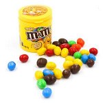 Шоколадное драже с арахисом в банке M&amp;Ms Пинат в банке 100 гр