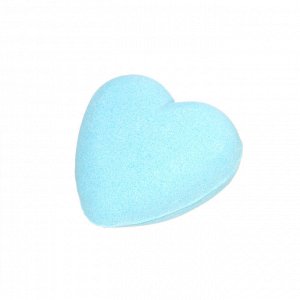 Бомбочка для ванны "Сердце", голубая, с сухоцветами эвкалипта, 100 г
