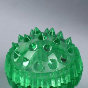 Массажёр «Су-джок», d = 3,5 см, с 2 кольцами, цвет зелёный