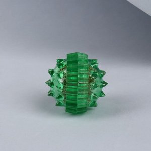 Массажёр «Су-джок», d = 3,5 см, с 2 кольцами, цвет зелёный