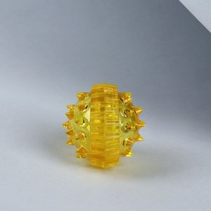 Массажёр «Су-джок», d = 3,5 см, с 2 кольцами, цвет жёлтый