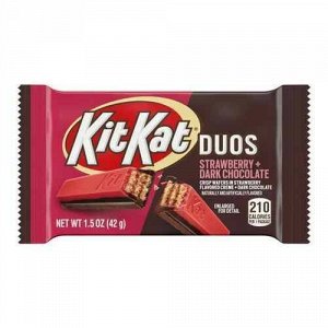 Батончик Kit Kat Duo в клубничном и темном шоколаде 42 гр