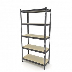 Стеллаж металлический для склада Everest Lite-50, 5 полок, 180x90x40 см, тёмно-серый