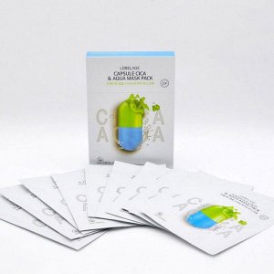 Lebelage Тканевая маска для лица c центеллой и аква-компонентами / Capsule Cica &amp; Aqua Mask Pack, 25 мл