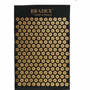 Коврик акупунктурный Bradex «Нирвана» 60х40 см, цвет чёрный, золотой