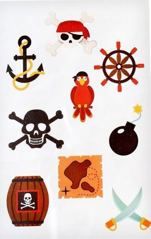 Татуировка "Пираты", 15x15