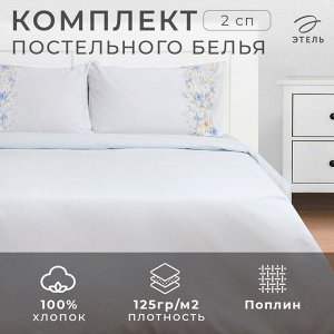 Постельное бельё Этель 2 сп Flower strip(вид 1) 175х215 см, 200х220 см, 50х70 см -2 шт, поплин