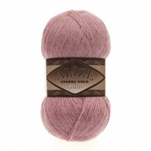 Пряжа Alize Angora Gold Simli Ангора Голд Симли цвет №144 темная пудра