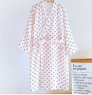 Халат Тонкий халат кимоно на четыре сезона, 
хлопковый халат длиной до колена
размер М -рост 155-163 см, вес 45-55кг
размер L-рост 160-168 см, вес 55-65кг