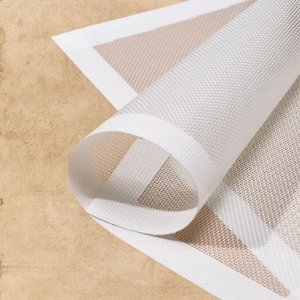 Перфорированный силиконовый коврик для выпечки. Белый