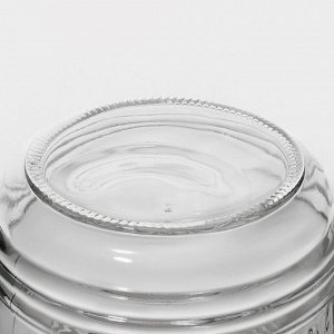 Банка для сыпучих Доляна «Уют», 2.1 л, 12x19 см, с бугельным замком, стекло, прозрачная