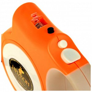 ВЫВОДИМ Рулетка "Пижон" с фонариком, прорезиненная ручка, 5 м, до 35 кг, оранжевая